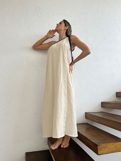 ALLE BOHO "GRECIA" Beach One Shoulder Maxi Dress, features a one-shoulder dress with a cotton braid adorning it, wear it as a bikini cover-up, or for an evening event, the fabric is very light and comfortable. This maxi dress is everything that you want for your next vacation. We are so proud to make Artisanal Clothing using only RAW Cotton that feels and looks very basic and natural. Our clothes do not only look natural and beautiful but they are also made in the most natural and beautiful way. Casual One Shoulder Maxi Dress For Beach, Casual One-shoulder Maxi Dress For Beach, One-shoulder Maxi Dress For Beach Season, Summer Cotton Dress With Asymmetrical Neckline, Cotton One-shoulder Dress For Vacation, Cotton Summer Dress With Asymmetrical Neckline, Cotton Dress With Asymmetrical Neckline For Summer, One Shoulder Cotton Dress For Vacation, Beige Summer Dress With Asymmetrical Neckline