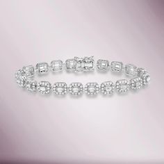 Beautiful Diamond Link Bracelet. A staple in your jewelry collection. Handmade in New York. This tennis Bracelet showcases a delicate box chain embellished with dozens of shimmering white diamonds. Quality to us is important and that is why we hand select our diamonds for premium quality. Total Diamond Weight : Depend Formal Diamond Bracelet With Baguette Diamonds, Luxury Baguette-cut Diamond Bracelet With 17 Jewels, Luxury Diamond Bracelet With Baguette Diamonds For Formal Occasions, Formal Baguette Diamond Bracelet With Accents, Luxury Baguette Diamond Tennis Bracelet For Formal Occasions, Luxury Baguette Cut Diamond Bracelet For Formal Occasions, Formal White Gold Baguette Diamond Bracelet, Formal Baguette Tennis Bracelet In Fine Jewelry Style, Luxury Formal Rectangular Diamond Bracelet