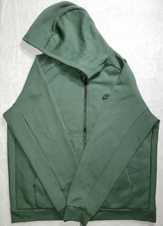 NIKE TECH FLEECE WINTERIZED FULL ZIP HOODED JACKET GREEN SIZE XL BV3701 337 NWT. Nike Tech Fleece, Nike Tech, Tech Fleece, Green Jacket, Hooded Jacket, Active Wear, Mens Accessories, Athletic Jacket, Sweatshirts Hoodie