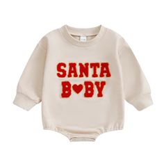 Stay stylish and warm this holiday season with the SANTA BABY Heart Long-Sleeve Romper. Its embroidered "Santa baby" design makes it a cute addition to your little girl's winter wardrobe. Red Long Sleeve Onesie, Long Sleeve Cotton Onesie For Holiday, Cotton Long Sleeve Onesie For Holiday, Red Cotton Long Sleeve Onesie, Red Long Sleeve Cotton Onesie, Christmas Long Sleeve Onesie For Playtime, Christmas Long Sleeve Playtime Onesie, Christmas Long-sleeve Playtime Onesie, Christmas Playtime Long Sleeve Onesie