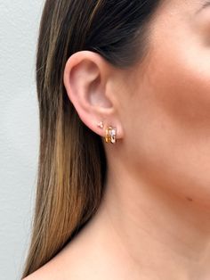 Introducing our Duet Mixed Metal Hoops. 925 Sterling Silver 18k Gold Plated Nickel Free & Hypoallergenic Mixed Metal Earrings, Mixed Metal Jewelry, Adventure Style, Mixed Metals, Gold And Silver, Ring Necklace, Ring Earrings, Necklaces Bracelets, 18k Gold