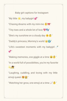 Caption About Daughter, Mommy Daughter Captions, Captions For My Daughter, Daughter Picture Caption, Instagram Captions For Daughter Pictures, Baby Birthday Caption, 8 Months Old Baby Caption