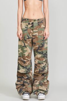 MULTI-POCKET UTILITY PANT - CAMO – R13 Camo Pant, Camouflage Full-length Utility Pants, Camouflage Full-length Cargo Pants With Pockets, Military-style Camouflage Cargo Jeans With Side Pockets, Military Camouflage Bottoms With Relaxed Fit, Camouflage Cotton Full-length Cargo Pants, Camo Pants, Utility Pants, Camo Colors