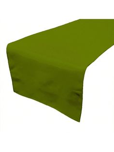 a green tablecloth on a white background