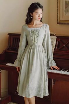 Modest Dresses Casual, Korean Fashion Dress, Anne With An E, Vestidos Vintage, Modest Fashion Outfits, Modest Dresses