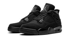 Available in a range of sizes to fit any style, this shoe is a must-have for any fan. Don’t miss out on the opportunity to add this shoe to your collection and experience the ultimate in style, comfort, and performance. Order now and step up your sneaker game! Air Jordan 4 Retro Black, Air Jordan 4 Black Cat, Retro Jordans, Jordan 4 Black, Jordan Retro 4, Black Jordans, Jordan 4s, Jordan Shoes Retro, Exclusive Sneakers