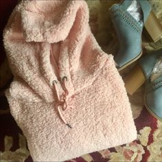 Last 1 . Restocked A Few- Great Deal- These Sold For $46 Each - Clearance Price Love Love These To Snuggle In. Now In Plus Size- Our Blush Pink Fuzzy Pullovers Feature Hoodie & Yes-Pockets. And Are Snuggliscious These Are Soo Soft. Sizes: 1x/2x & 2x/3x Bust: 1x/2x: 22.5” Bust: 2x/3x: 23.5” Brand New Boutiquei’m Wearing The 2x/3x In 4th Photo Purchased In The Usa 1- 1/X Left Price Firm Unless Bundled Cozy Pink Hoodie Sweater, Casual Hooded Tops With Soft Texture, Comfortable Pink Winter Tops, Cozy Hooded Tops With Soft Texture, Cozy Pink Top With Drawstring Hood, Cozy Pink Hoodie Top, Cozy Pink Fleece Tops, Fuzzy Hoodie, Plus Size Pink