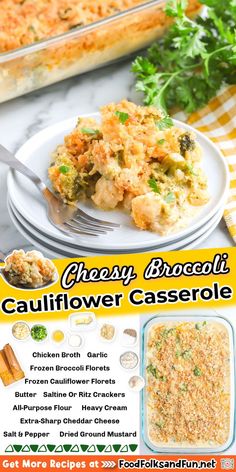 broccoli casserole recipe with text overlay