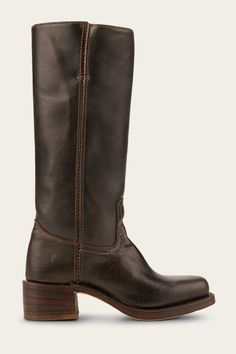 Campus 14L Boot | The Frye Company Campus Frye Boots, Frye Boots Aesthetic, 2024 Fall Boots, Vintage Frye Boots, Campus Boots Outfit, Frye Campus Boots Outfit, Fall Shoes 2024, Frye Boots Outfit, Fall Leather Boots