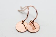 Rose gold earrings - minimalist earrings - dainty earrings - gold disc earrings - rose gold jewelry Everyday Hammered Rose Gold Earrings, Everyday Rose Gold Hammered Earrings, Hammered Rose Gold Earrings 14k Gold Filled, Hammered 14k Gold-filled Rose Gold Earrings, Rose Gold Hammered 14k Gold-filled Earrings, Simple Hammered Rose Gold Jewelry, Cake Pinterest, Gold Disc Earrings, Gold Circle Earrings