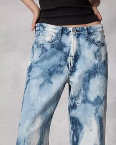 Logan Wide-Leg - Water Color - Indigo Water Color | rag & bone High Rise Bleached Blue Jeans, Bleached Straight Leg Denim Blue Jeans, Mid-rise Medium Wash Bleached Jeans, Mid-rise Bleached Medium Wash Jeans, Faded Washed Cropped Jeans In Relaxed Fit, Faded Washed Cropped Jeans With Relaxed Fit, High Rise Bleached Denim Blue Jeans, High Rise Medium Wash Bleached Bottoms, Medium Wash High Rise Bleached Bottoms