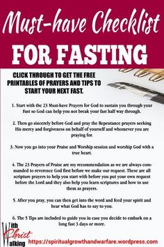 Spiritual Fasting, Prayer Strategies, Bible Study Lessons, Spiritual Disciplines