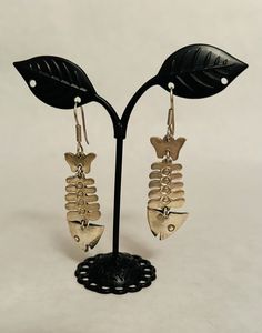 I just added a new item to eBay, 925 Sterling Silver Taxco Fish Bones Skeleton Drop Hook Dangle Earrings TO-02! #eBay #eBaySeller Fish Bones, Fish Bone, Jewelry Lover, Vintage Watches, The Vintage, Antique Jewelry, Vintage Antiques, Skeleton, Bones