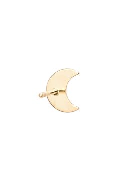 Textured crescent moons glow on these delicately handcrafted stud earrings of 14-karat gold. 1/8"W x 1/4"L 14k gold Imported 14k Gold Crescent Shaped Pierced Jewelry, 14k Gold Crescent Pierced Jewelry, Yellow Gold Crescent Earrings Tarnish Resistant, Minimalist Crescent Yellow Gold Earrings, Gold Half Moon Celestial Earrings, Minimalist Yellow Gold Crescent Earrings, Tarnish-resistant Crescent Yellow Gold Earrings, Sterling Silver Yellow Gold Moon Earrings, 14k Gold Crescent Moon Charm Earrings