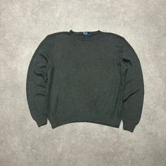 Vintage Polo Ralph Lauren grey knitted sweater Size - X-Large Width - 27' Length - 28' Gray Knit Crew Neck Sweater, Casual Gray Knitted Sweater, Gray Textured Knit Crew Neck Sweater, Classic Gray Soft Knit Sweater, Classic Soft Knit Gray Sweater, Gray Crew Neck Knit Sweatshirt, Gray Knit Crew Neck Sweatshirt, Cozy Knit Polo Sweater With Crew Neck, Classic Gray Polo Sweater For Winter