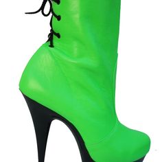 Gasoline Glamour Electric Lizard Ankle Boots Neon Green Leather 6" Heel 2" Platform Inside Zip Lace Up Back Ankle Bootie Medium Widthmade In The Usa Green Platform Party Boots, Green Platform Boots For Party, Green High Ankle Party Boots, Green Platform Boots With Round Toe For Party, Green Round Toe Platform Boots For Party, High Heel Platform Boots For Party, Green Boots With Round Toe For Night Out, Green Round Toe Boots For Night Out, Green Fitted Heeled Boots For Party