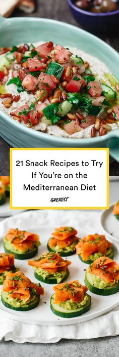 Mediterranean Diet Snack, Mediterranean Diet Snacks, Med Diet, Hummus And Pita, Mediterranean Diet Plan, Diner Recept