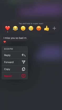 an emoticive text message is displayed on the screen