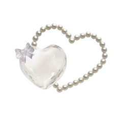 a heart shaped glass beaded with pearls