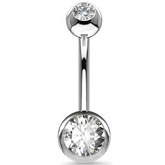 PRICES MAY VARY. ❤Fashion Design❤: One Piece G23 Solid Titanium Navel Rings with Two Clear CZ, Elegant and Fashion ❤Comfortable Size❤: Bar Thickness:14g(1.6mm); Bar Length:16mm. ❤Nickel Free❤: G23 Solid Titanium, Lead and Nickel Free.No Allergy, Healthy for Sensitive Skin ❤Smooth Surface❤: High Polished Bar Surface, Lightweight and Comfortable to Wear ❤PERFECT AFTER-SALES SERVICE❤: Highly Specialized Body Jewelry. Production / Designing / Creating.If you have any questions please feel free to get in touch with us and we'll handle it immediately thus providing you with 100% pre/post satisfactory services. Cheap Elegant Nickel-free Belly Rings, Nickel-free Silver Dangle Belly Rings, Nickel-free Dangle Belly Rings As Gift, Navel Piercing Jewelry, Nickel-free Dangle Belly Rings In Sterling Silver, Belly Bar, Dangle Belly Button Piercing Tummytoys® At The Belly Ring Shop, Belly Button Piercing Jewelry, Button Piercing