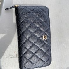 Brand New Wallet Gently Used With Bag And Box Chanel Coin Purse, Chanel Card Holder, Cc Card, Chanel Long Wallet, Chanel Woc, Chanel Cambon, Quilted Wallet, Chanel Tote, Pink Chanel