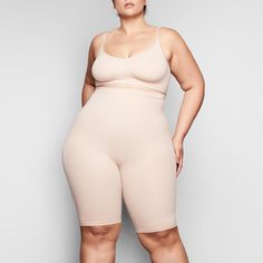 SKIMS is the new, solution focused approach to shape enhancing undergarments, created by Kim Kardashian West. Whether the desire is to enhance, smooth, lift or sculpt, SKIMS shapewear & underwear provide superior options for all shapes and tones. Above The Knee Shorts, Above The Knee, Kim Kardashian, Shapewear, Women's Intimates, Light Brown, The Knee, Everyday Wear, Organic Cotton