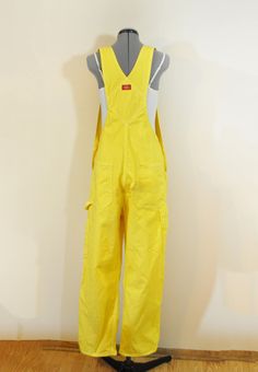 "Custom Dyed Bib Overalls. PLEASE LOOK OVER THE DETAILS AND MEASUREMENTS LISTED BELOW BEFORE ORDERING! THANK YOU! Rugged Blue Brand 100% Cotton Bib Overall Pants - Dyed per request of customer color. This listing is a custom request. You choose the size and color. I will acquire the Cotton Painters Bib to be dyed in the color of your choosing. The bib overalls will be a NEW pair of Painters Overalls with cotton straps. Please allow 1 week to complete the process. I have multiple sizes in stock a Cotton Utility Overalls, Utility Cotton Overalls Pants, Yellow Full Length Pants With Pockets, Utility Overalls With Belt Loops, Utility Style Overalls With Belt Loops, Cotton Overalls With Belt Loops, Fitted Cotton Overalls, Painters Overalls, Overall Pants