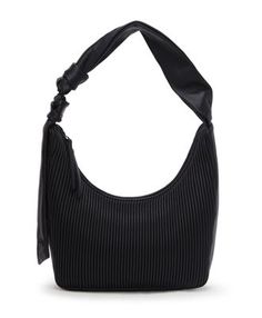 This shoulder bag is crafted with soft leather, featuring ribbed pleating. The textural design complements the organic shape while further elevating its soft structure. Travel Laptop Backpack, Utilitarian Style, Bag Hanger, Travel Products, Shoe Bags, Shoulder Bag Black, Large Backpack, Luggage Accessories, Everyday Bag