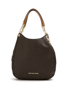 Brown cotton blend Lillie tote from Michael Michael Kors featuring a monogram pattern, a gold-tone logo plaque, a top handle, a magnetic fastening, an internal zipped pocket and a back pocket. Nike Free Runners, Barbie Sets, Monogram Pattern, Lv Handbags, Michael Kors Collection, Iconic Bags, Shopping Websites, Tote Backpack, Louis Vuitton Handbags