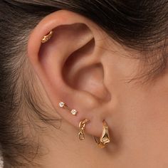 Sold as a Pair Metals: 14K Solid Gold Item Size: H : 10.76mm Item Weight: 0.51g Back Finding: 14K Solid Gold Screw-backs Stud Piercing, Bar Studs, Colorless Diamond, Diamond Settings, Diamond Color, Diamond Shape, Jewelry Earrings Hoops, Conch, Real Diamonds