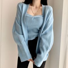 Cardigan 2023, Harajuku Clothes, Knit Swimwear, Autumn Sweater, Collar Vest, Autumn Sleeve, Cardigan Sweater Coat, Collars For Women, Solid Clothes