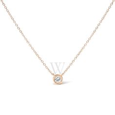 Embrace simplicity with a touch of timeless elegance with this exquisite pendant necklace, masterfully wrought from 10K rose gold, and adorned with a 1/10 carat round brilliant-cut diamond. The diamond's natural origin assures its unique character, its sparkle cradled in a modern bezel setting that reflects a sleek, contemporary allure. H-I color and SI2-I1 clarity ensure a near-colorless shimmer, with slight inclusions that narrate the stone's authentic journey. The pendant dangles gracefully from a delicate, adjustable cable chain, spanning 16 to 18 inches to complement any neckline, secured with a spring ring clasp for ease and confidence in wear. This piece is not just jewelry; it's a versatile token of luxury and refinement, designed to add a subtle hint of sophistication to every mom Solitaire Setting, Fine Pens, Cheap Gifts, Fragrance Gift Set, Crossbody Messenger Bag, 2 Carat, Round Brilliant Cut Diamond, Diamond Stone, Round Cut Diamond