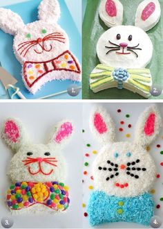 four different easter crafts for kids to make