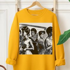 This adult unisex sweatshirt features black women entering or exiting an unknown space. Inspired by vintage style, glamour and beauty, it's a soft top and offers a comfortable feel. The material is 50% cotton and 50% polyester; however, fabric content may vary based on the color sweatshirt you select. Available in multiple sizes and colors. Check the included measurement chart for just the right fit. An excellent gift for us. Visit The Trini Gee for more: https://www.etsy.com/shop/thetrinigee Black Women Fashion 2024, 2025 Fashion Trends Forecast, French Women Style Over 50, Vintage Thrift Shop Aesthetic, Classy Rocker Chic Style, 30 Year Old Fashion Women, Black Women 70s, Sweeney Style, Vintage Clothing Styles