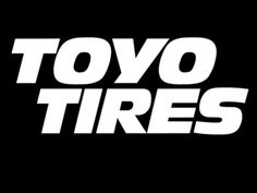 the words tokyo tires on a black background with white letters and an image of a man in