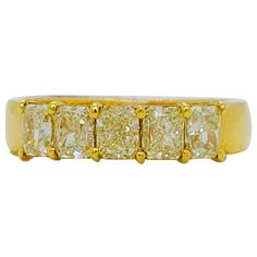 Beautiful 1.60 ct. natural yellow diamond radiants handmade in 18k yellow gold. Ring size 6.25. Gia Certified Rectangular Gold Diamond Ring, Yellow Diamond Ring With Radiant Cut And Accents, Yellow Diamond Ring With Radiant Cut And Diamond Accents, Gia Certified Gold Princess Cut Diamond Ring, Yellow Radiant Cut Diamond Ring With Accents, Radiant Cut Diamond Ring With Single Cut Diamonds, Gold Gia Certified Diamond Ring With Asscher Cut, Yellow Diamond Baguette Cut Ring, Yellow Diamond Ring With Baguette Cut