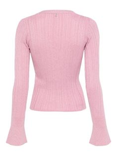 LIU JO Costina Cardigan | Pink | FARFETCH Pink Fitted Elegant Sweater, Pink Long Sleeve Cardigan With Ribbed Cuffs, Chic Stretch Pink Cardigan, Elegant Pink Winter Top, Elegant Pink Fine Knit Sweater, Elegant Pink Top For Winter, Pink Ribbed Fitted Cardigan, Pink Fitted Ribbed Cardigan, Fitted Ribbed Pink Cardigan