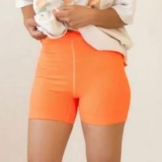 Free People Movement Shorts Nwt Ribbed Workout Shorts Size Xs Lightweight And Comfortable Free People Shorts, Free People Movement, Short Ribs, Fp Movement, Bike Shorts, Workout Shorts, Color Orange, Free People, Bike