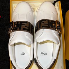 Fendi Sneakers Brand New Never Been Worn Comes With Shopping Bag, Original Shoebox And Two Dust Bags For Each Shoe And The Receipt. Fendi Shoe Box, Fendi Sneakers, Fendi Shoes, Sneakers Women, Sneaker Brands, Photo Look, Designer Sneakers, Sneaker Shopping, Shoe Box