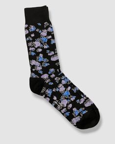 Floral Socks, Knit Logo, Office Look, Designer Items, Cool Socks, Dress Floral, Paul Smith, Black Knit, Sell Items