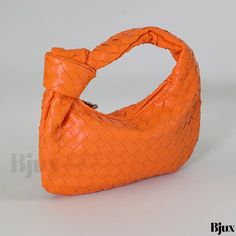 Bjux - Stylish Woven Tote Bags for Everyday Wear Braided Handles Pouch Shoulder Bag For Shopping, Chic Orange Rectangular Hobo Bag, Chic Orange Shoulder Bag For Errands, Orange Double Handle Bag For Errands, Trendy Orange Pouch Bag, Orange Bag With Top Carry Handle For Errands, Orange Shoulder Bag For Shopping, Chic Orange Large Capacity Bag, Chic Orange Bag With Large Capacity