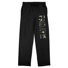 Take a stab at killer style with these men's Friday The 13th Jason sleep pants. Take a stab at killer style with these men's Friday The 13th Jason sleep pants. FEATURES Drawstring, elastic waistband Fly front 2-pocketFIT & SIZING Approximate 32-in. inseam Regular fitFABRIC & CARE Cotton, polyester Machine wash Imported Size: L. Color: Black. Gender: male. Age Group: adult. Pattern: Graphic. Black Letter Print Sleepwear, Black Letter Print Sleepwear For Loungewear, Black Relaxed Fit Sleepwear With Letter Print, Relaxed Fit Black Sleepwear With Letter Print, Black Sleepwear With Letter Print And Relaxed Fit, Black Sleepwear With Letter Print In Relaxed Fit, Black Relaxed Fit Sleep Pants, Black Cotton Sleep Pants, Friday The 13th Jason