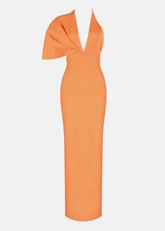 Description Color: Orange Neckline: V-Neck Decoration: Hollow Out Style: Sexy & Club Dresses Length: Ankle-Length Material: Polyester, Spandex Closure Type: zipper Waistline: Natural Factors Reminder: Dry clean;Don't fold or pressure;Don't hang on a hanger Occasion: Club/Party/Wedding/Celebrity Evening/Cocktail/Red carpet/Runway Size Chart Size IN Bust Waist Hip XS 32.28-33.86 25.20-26.77 35.43-37.01 S 33.86-35.43 26.77-28.35 37.01-38.58 M 35.43-37.01 28.35-29.92 38.58-40.16 L 37.01-38.58 29.92- Orange Maxi Dress, Boutique Couture, High Low Maxi Dress, Maxi Dress Pattern, Long Midi Dress, Girls Party Dress, 80 Dress, Bandage Dress, Dress Pattern