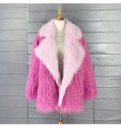 Made from faux fur, the patchwork design adds texture and depth to the coat. Keep warm while making a statement with this stylish coat. - Color: Pink- Style: Coat- Pattern Type: Solid- Sleeve Length: Long Sleeves- Fabric: Faux Fur- Closure Type: Buttonless- Hooded: No- Occasion: Casual, Formal, Outdoor- Gender: Women- Size: One Size Size/Unit（cm） Clothing Length(cm) Bust(cm) One Size 71 108 Due to manual measurement and fabric elasticity issues, an error of approximately 1-3cm is normal Due to t Fluffy Coat, Lapel Jacket, Stylish Coat, Pink Faux Fur, Coat Patterns, Winter Clothing, Patchwork Designs, Peach Pink, Halloween Outfits