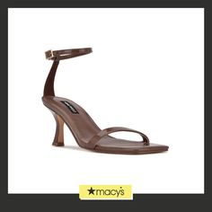 in stock Brown Sandals, Kitten Heel, Dress Sandals, Dress And Heels, Shoe Game, Nine West, Kitten Heels, Kittens, Pick Up