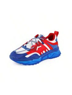 Arctic Red/Blue - Chunky Sneakers For Men - Casual Men`S Fashion Sneakers Multicolor     Colorblock,Plain    Men Shoes, size features are:Bust: ,Length: ,Sleeve Length: Sneakers Multicolor, Sneakers For Men, Chunky Sneakers, Men Shoes Size, Fashion Sneakers, Sneakers Fashion, Red Blue, Color Blocking, Red And Blue