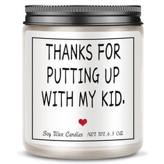 PRICES MAY VARY. 【Perfect Teacher Appreciation Gifts】: Show your favorite teacher how much you appreciate her! Thank you for putting up with my kids candle is made for loving teachers who are also hardworking mothers. Great gifts for teachers, tutor, instructor, professor, and counselor on teacher appreciation week, retirement, babysitter, caregiver, preschool teacher, daycare provider, nanny, mom, mother in law, neighbor. 【Long Lasting Lavender Scent】This aromatherapy Teacher candles is a blend Teacher Appreciation Daycare, Teacher Gifts Appreciation, Teacher Candle Gift, Teacher Candle, Babysitter Gifts, Daycare Teacher Gifts, Kids Candles, Graduating Teacher, Daycare Teacher