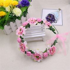 Product Description: Simulation fabric wreath, flower hairpin wreath, hanbok headdress wreath, female celestial wreath, portrait photo wreath, bridesmaid hair band accessories. Features: - European and American simulation wreaths, bridal wedding accessories headdress, tourist attractions seaside vacation simulation fabric wreaths - Mori elements, a strong sense of season, soft and sweet, warm and romantic, widely used - Atmospheric and beautiful, creating a good product, showing temperament, art Celestial Wreath, Female Celestial, Fabric Wreaths, Photo Wreath, Wreath Crown, Rose Flower Headband, Floral Wedding Hair, Flower Hairpin, Hair Garland