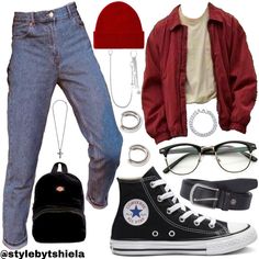 Grunge Outfits 80s Men, Red Guy Outfits, 80 Fashion Outfits 80s Style, Retro Outfits 80s Style, Camp Clothing, 80s Inspired Outfits, Stage Outfit, 80s Outfit, Cool Outfits For Men