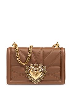 100% Lamb Leather Stefano Gabbana, Dolce E Gabbana, Quilted Bag, Quilted Leather, Card Holder Leather, Thigh High Boots, Luxury Shoes, Chain Strap, Leather Crossbody Bag